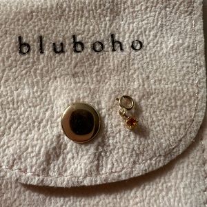 Brand New Bluboho November Citrine birthstone 14k Gold charm